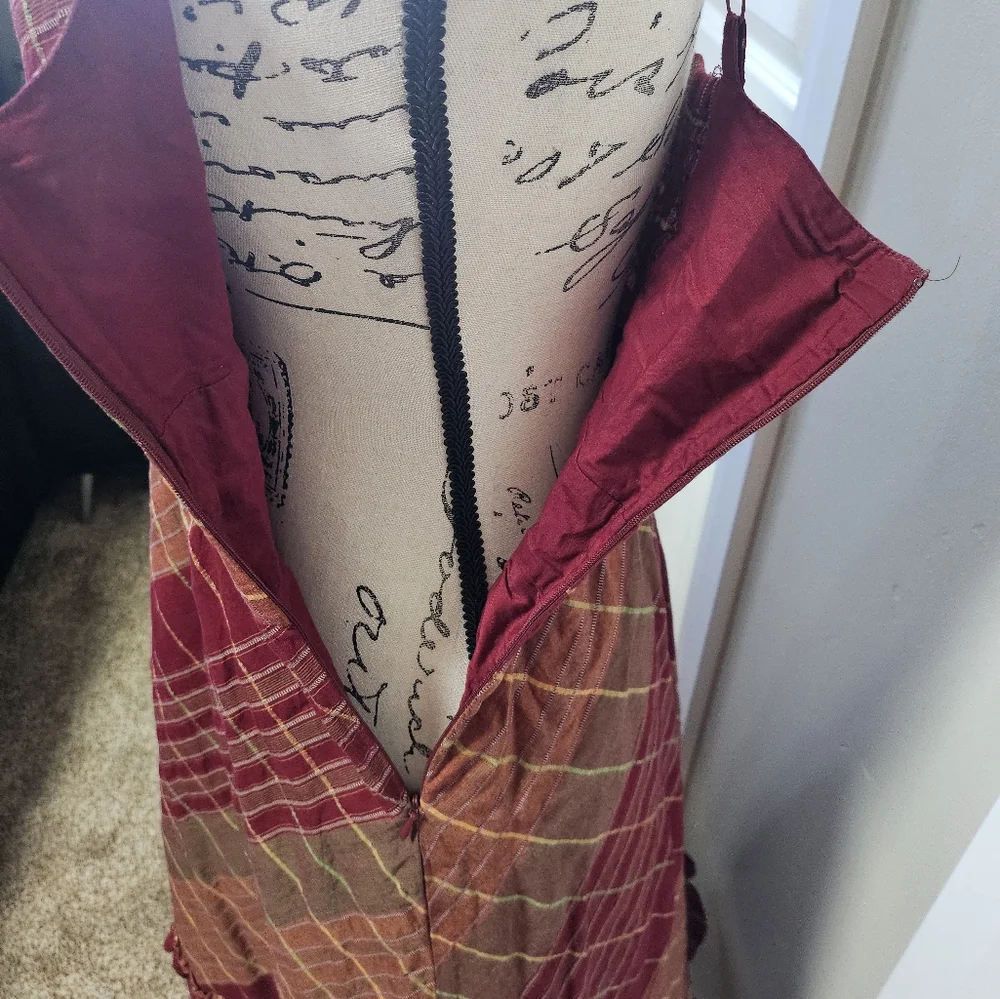 APT.9 Burgandy Sun Dress Size 12 - Picture 5 of 8
